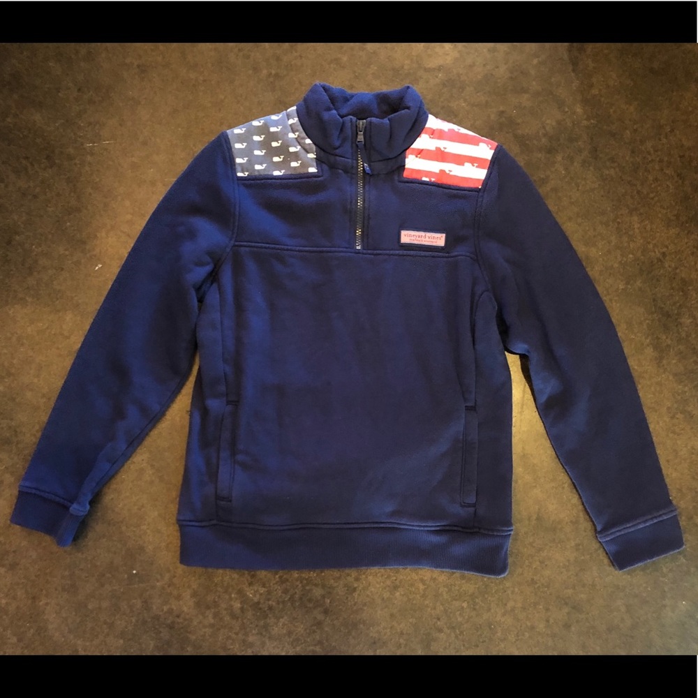 Vineyard Vines Shep shirt with flag & whales motif